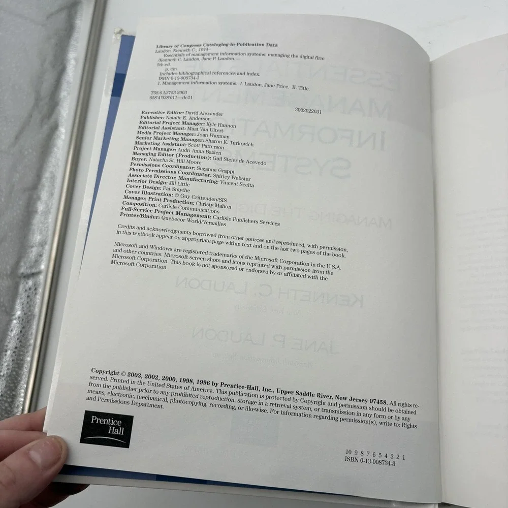 Essentials Management Information Systems Laudon 5th Ed Textbook Prentice PB‎ IT